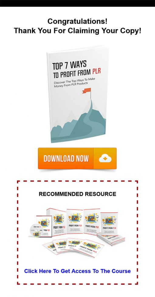 Top 7 Ways to Profit from PLR Ebook MRR