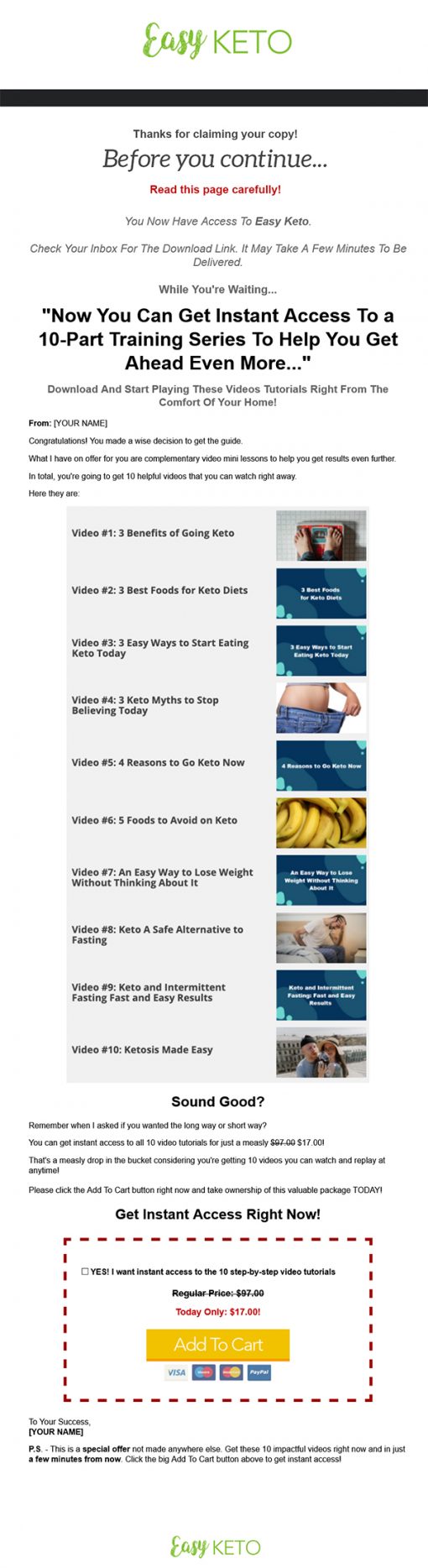 Easy Keto Diet Ebook and Videos MRR