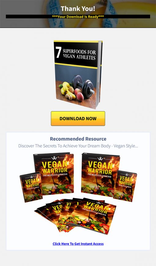 7 Foods for Vegan Athletes Ebook MRR