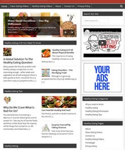 Healthy Eating PLR Website