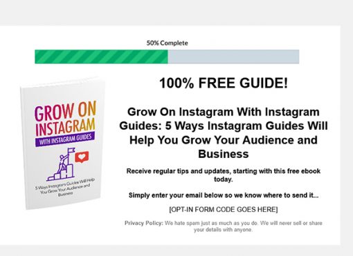 Instagram Guides for Beginners Ebook and Videos MRR