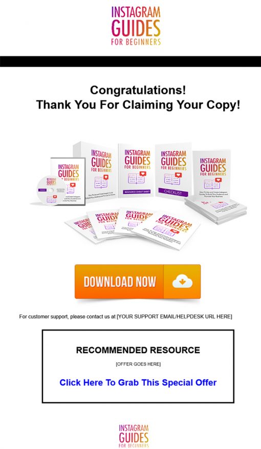 Instagram Guides for Beginners Ebook and Videos MRR