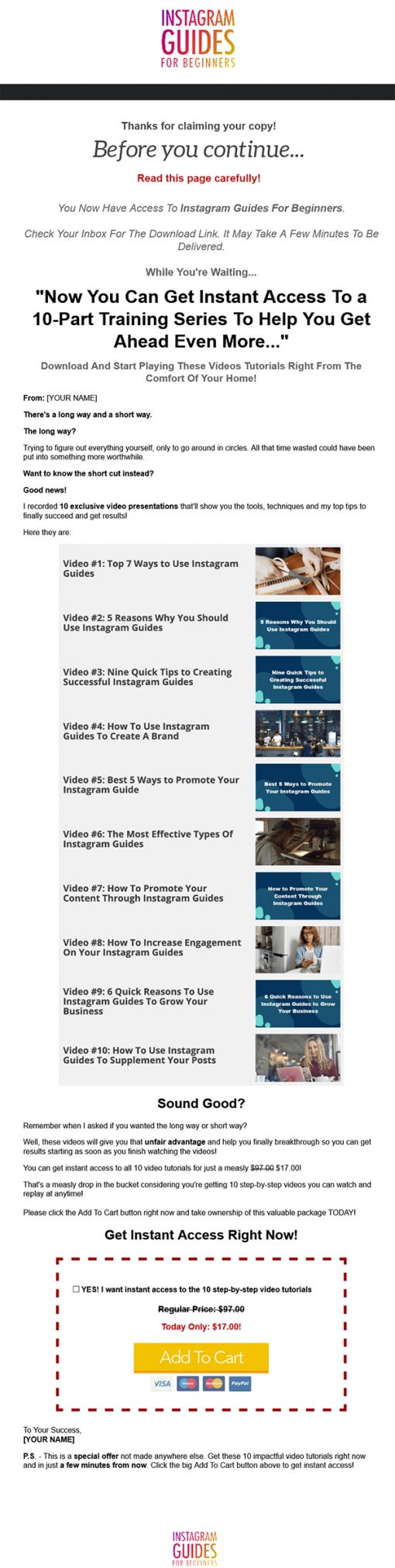 Instagram Guides for Beginners Ebook and Videos MRR