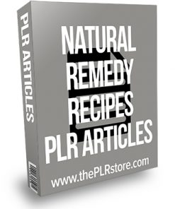 Natural Remedy Recipes PLR Articles