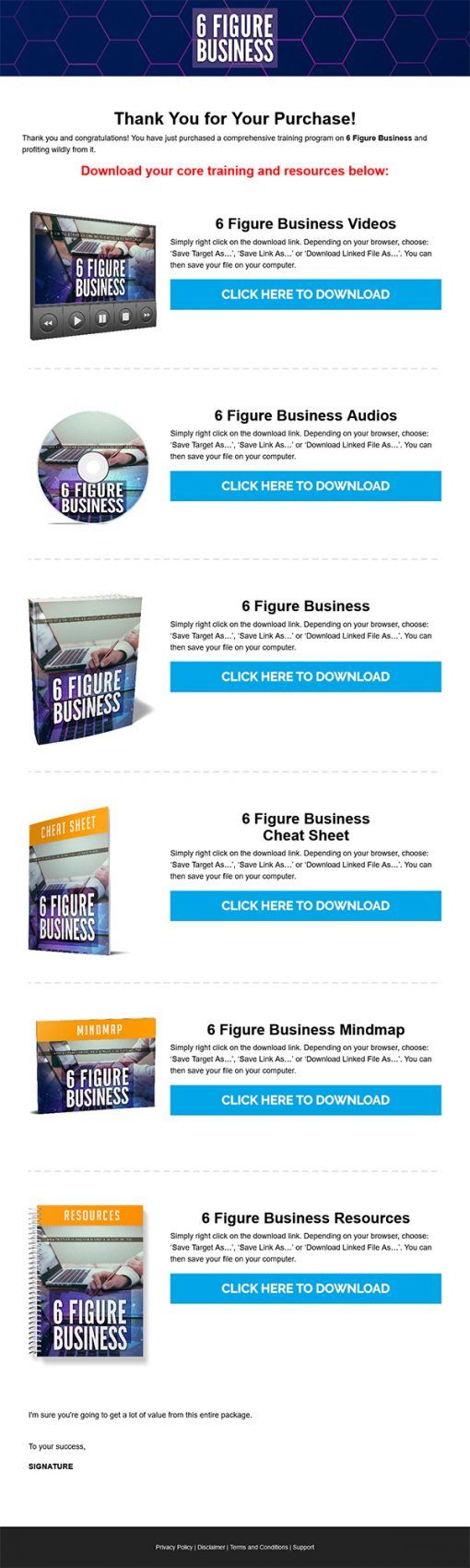 Six Figure Business Ebook and Videos MRR