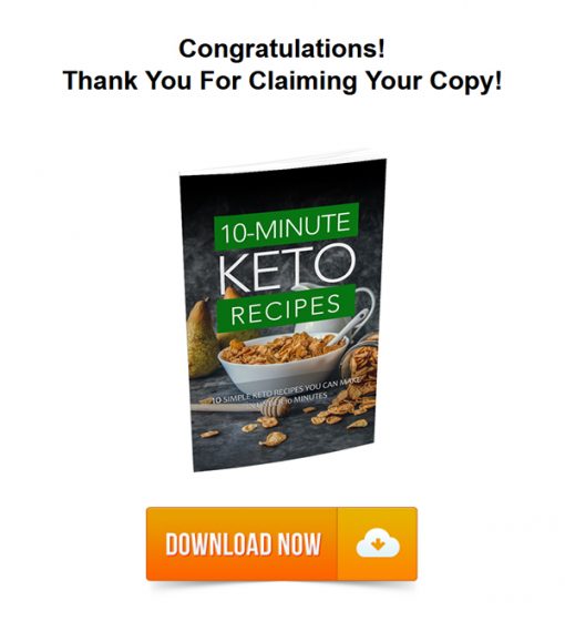 10 Minute Keto Recipe Ebook with Master Resale Rights