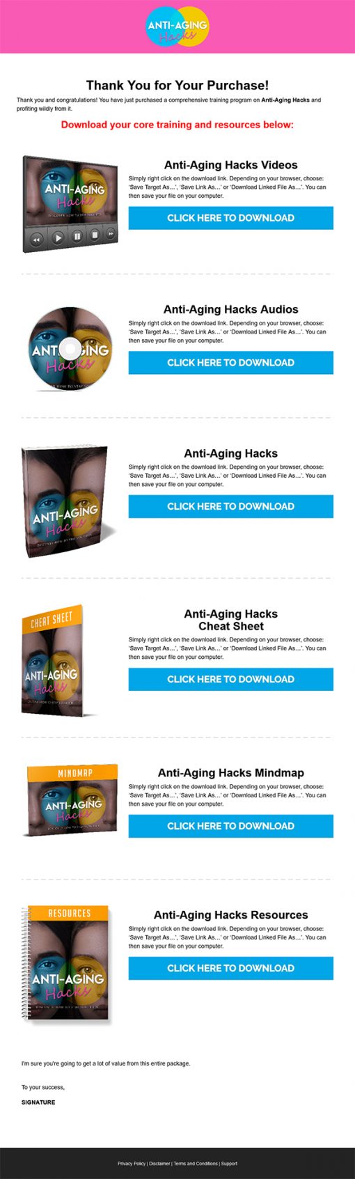 Anti-Aging Hacks Ebook and Videos MRR