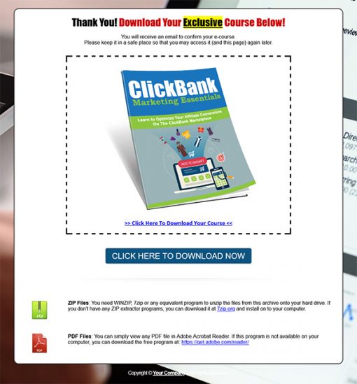 Clickbank Marketing Essentials Lead Generation MRR