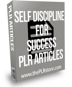 Self Discipline for Success PLR Articles