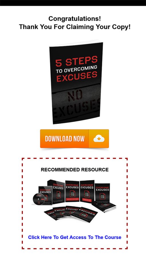 5 Steps to Overcoming Excuses Report MRR