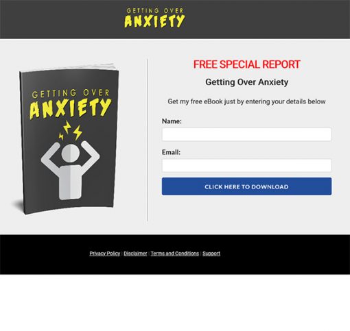 Getting Over Anxiety Ebook MRR