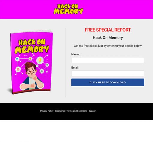 Hack on Memory Ebook MRR