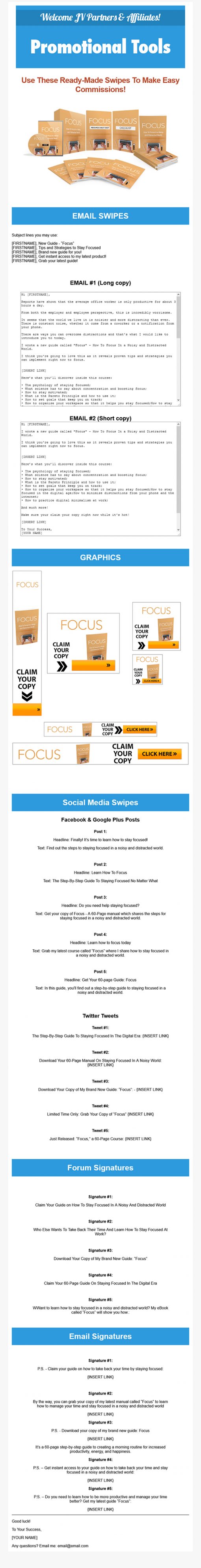 How to Focus Ebook and Videos MRR