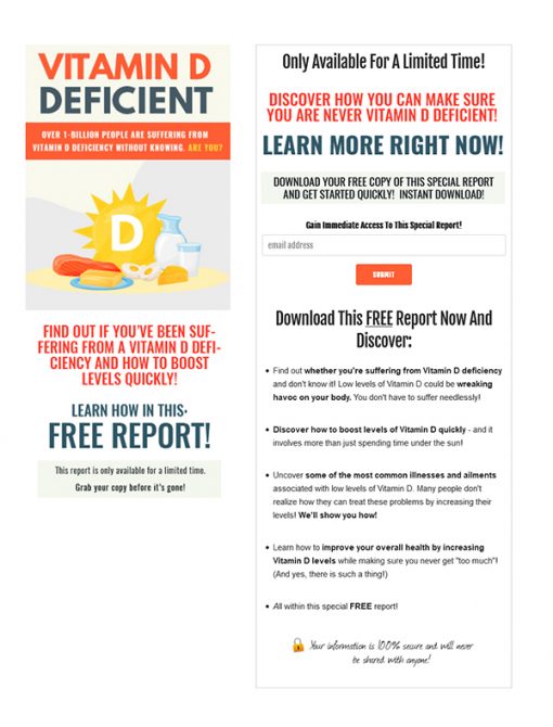 Vitamin D Deficient PLR Ebook