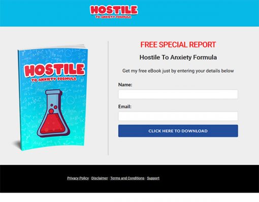 Hostile to Anxiety Formula Ebook MRR