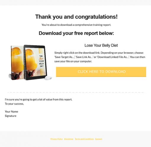 Lose Your Belly Diet Audiobook and Ebook MRR