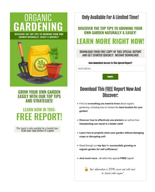 Organic Gardening Tips PLR Ebook