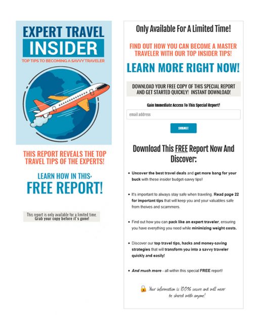 Expert Travel Insider PLR Ebook