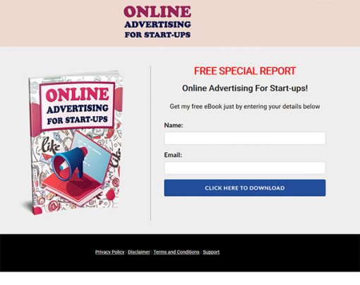 Online Advertising for Start Ups Ebook MRR