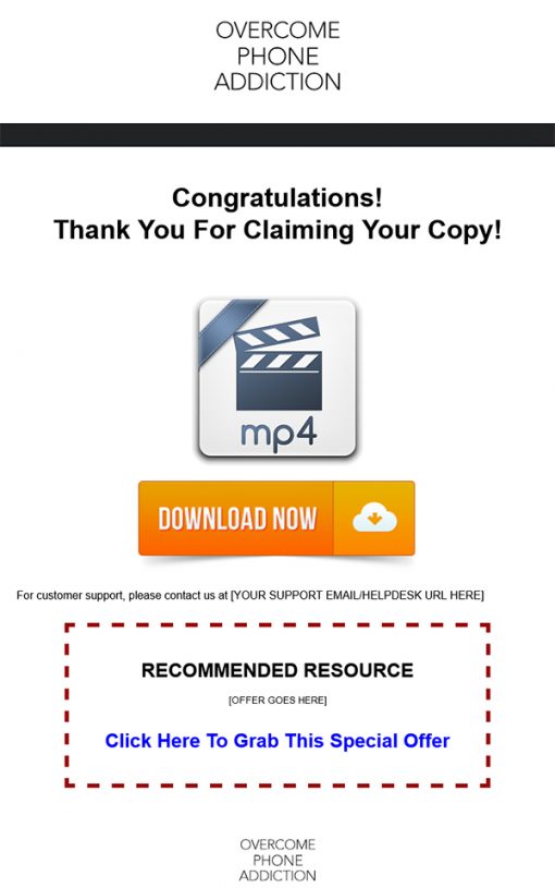 Overcome Phone Addiction Ebook and Videos MRR