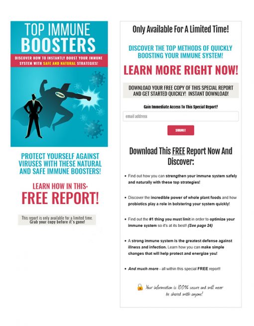 Top Immune Boosters PLR Ebook