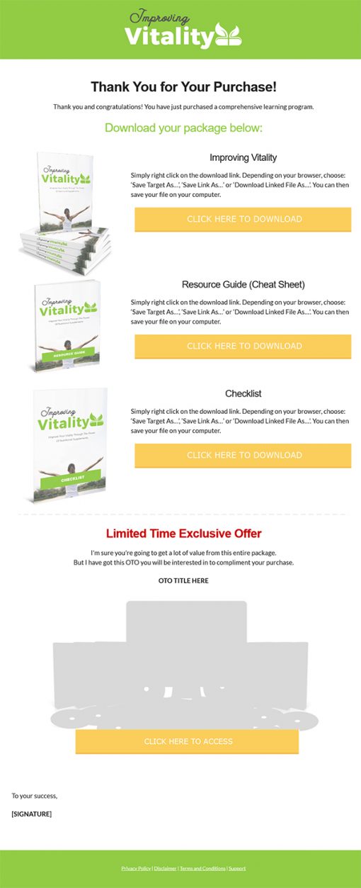 Improving Vitality Ebook MRR