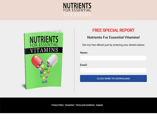 Nutrients for Essential Vitamins Ebook MRR