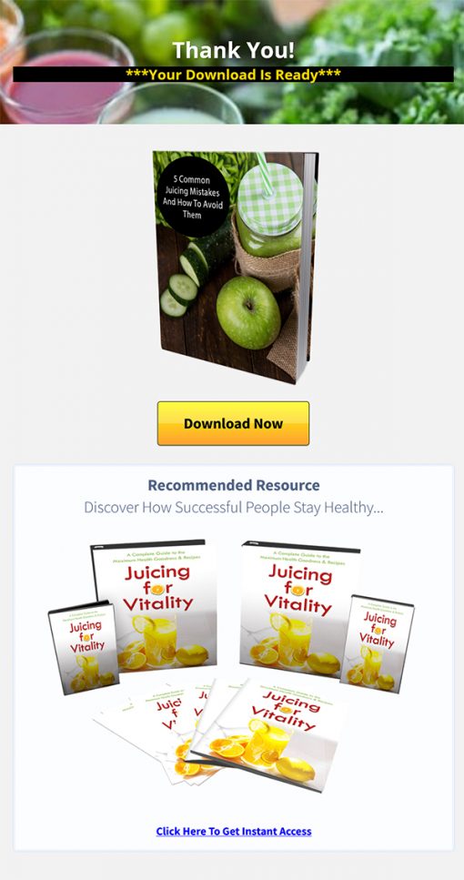 5 Common Juicing Mistakes Ebook MRR