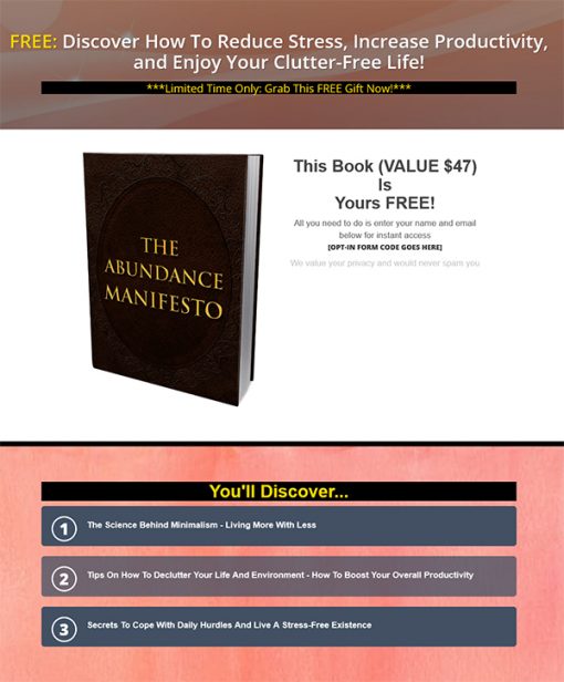 Abundance Manifesto Ebook MRR