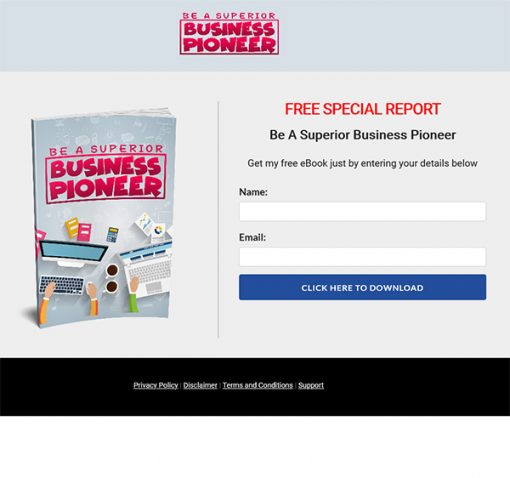 Be a Superior Business Pioneer Ebook MRR