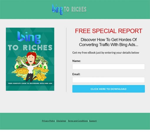 Bing to Riches Ebook and Videos MRR