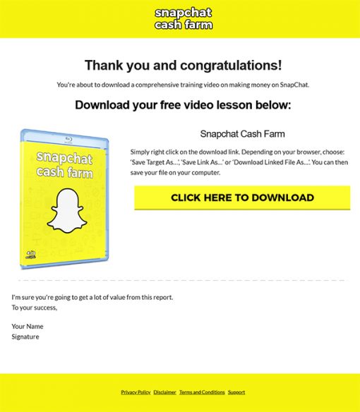 Snapchat Cash Farm PLR Videos