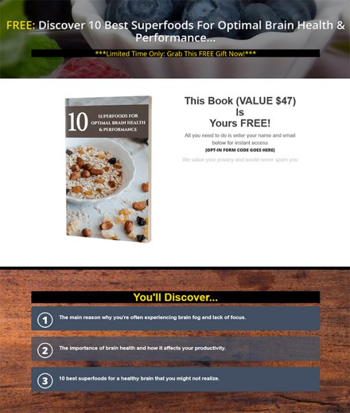 Superior Brain Health Ebook and Videos MRR