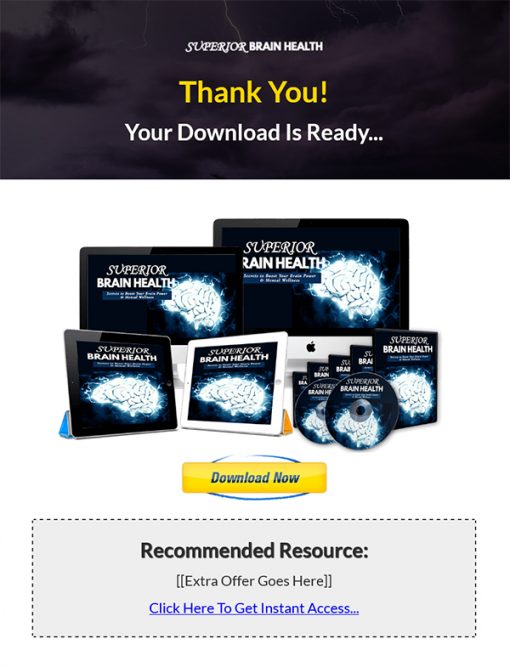 Superior Brain Health Ebook and Videos MRR