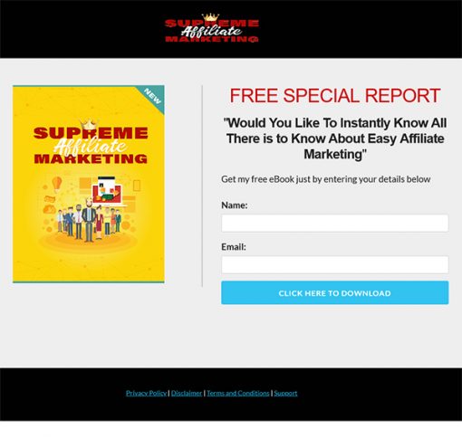 Supreme Affiliate Marketing Ebook and Videos MRR