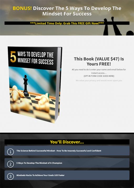 5 Ways to Develop the Mindset for Success Ebook MRR