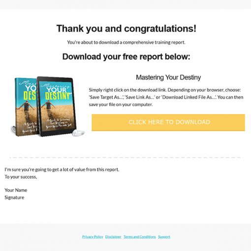 Mastering Your Destiny Audiobook and Ebook MRR