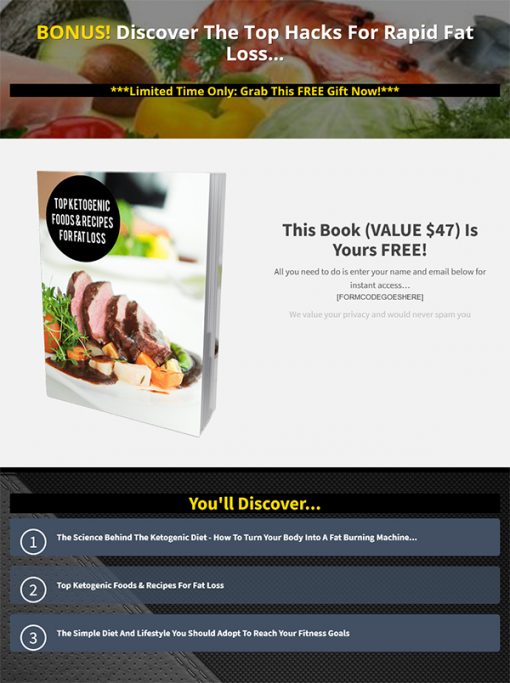 Top Ketogenic Foods Ebook MRR