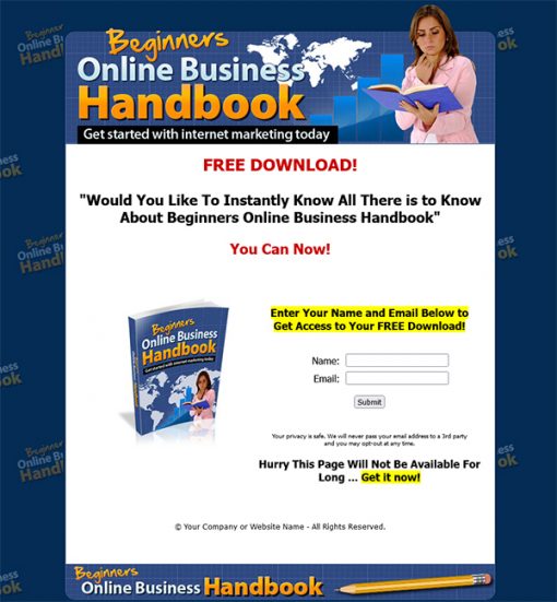 Beginner's Online Business Handbook MRR