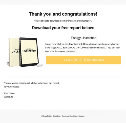 Energy Unleashed Audiobook and Ebook MRR