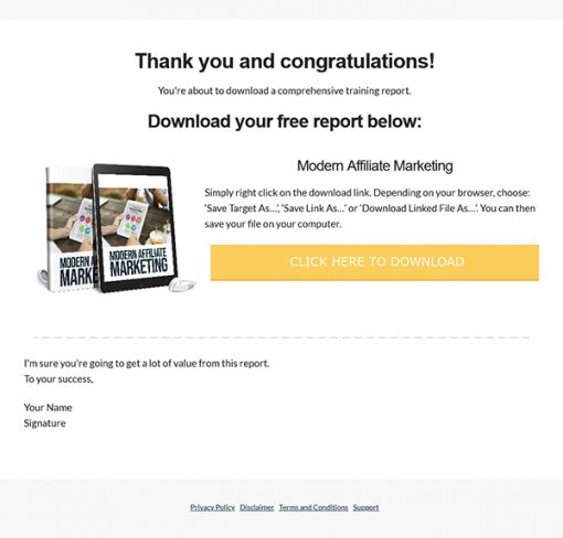 Modern Affiliate Marketing Audiobook and Report MRR