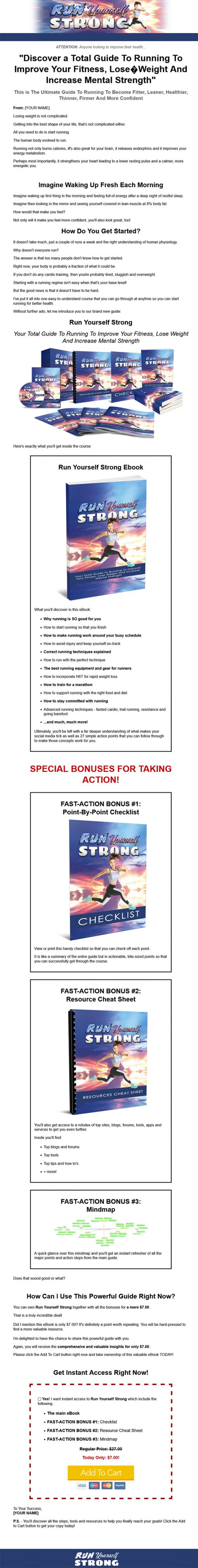 Run Yourself Strong Ebook and Videos MRR