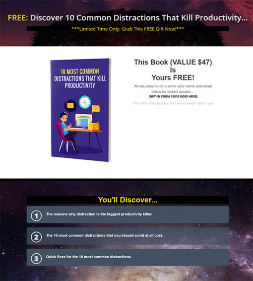 Disabling Distractions Ebook and Videos MRR