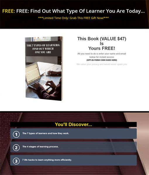 Fast Learner Blueprint Ebook and Videos MRR