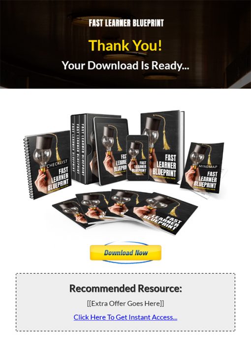 Fast Learner Blueprint Ebook and Videos MRR