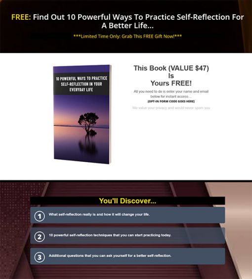 Power of Self Reflection Ebook and Videos MRR