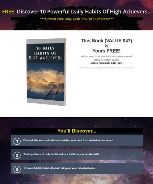 10 Daily Habits of High Achievers Ebook MRR