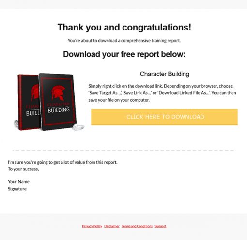 Character Building Audiobook and Ebook MRR