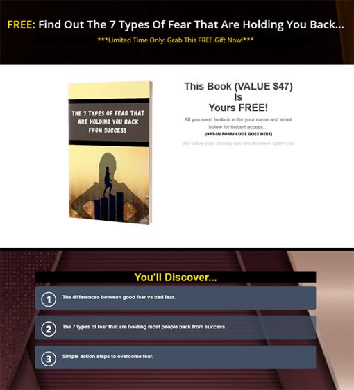 Conquering Fear Ebook and Videos MRR