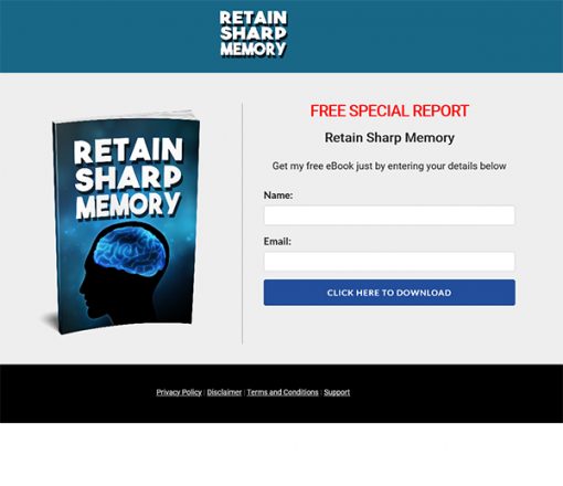 Retain a Sharp Memory Ebook MRR